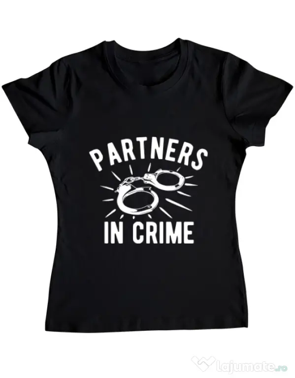 Tricou ADLER dama Partners in crime 2 Negru