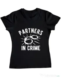 Tricou ADLER dama Partners in crime 2 Negru