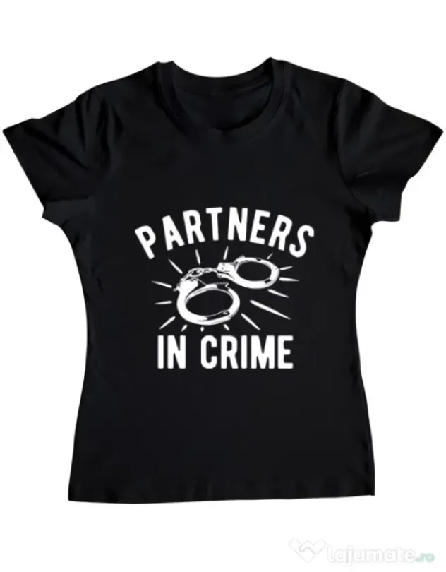 Tricou ADLER dama Partners in crime 2 Negru