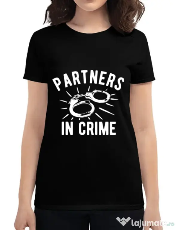 Tricou ADLER dama Partners in crime 2 Negru