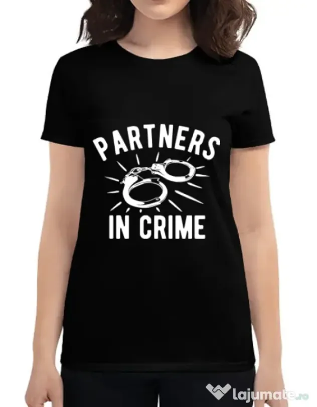 Tricou ADLER dama Partners in crime 2 Negru
