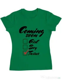 Tricou ADLER dama Coming soon 2 Verde mediu