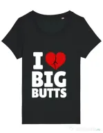 Tricou STANLEY STELLA dama I love big butts Negru