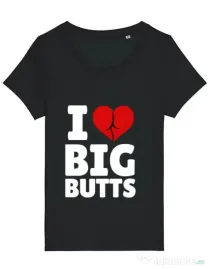 Tricou STANLEY STELLA dama I love big butts Negru