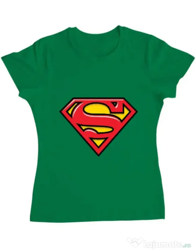 Tricou ADLER dama Superman Verde mediu