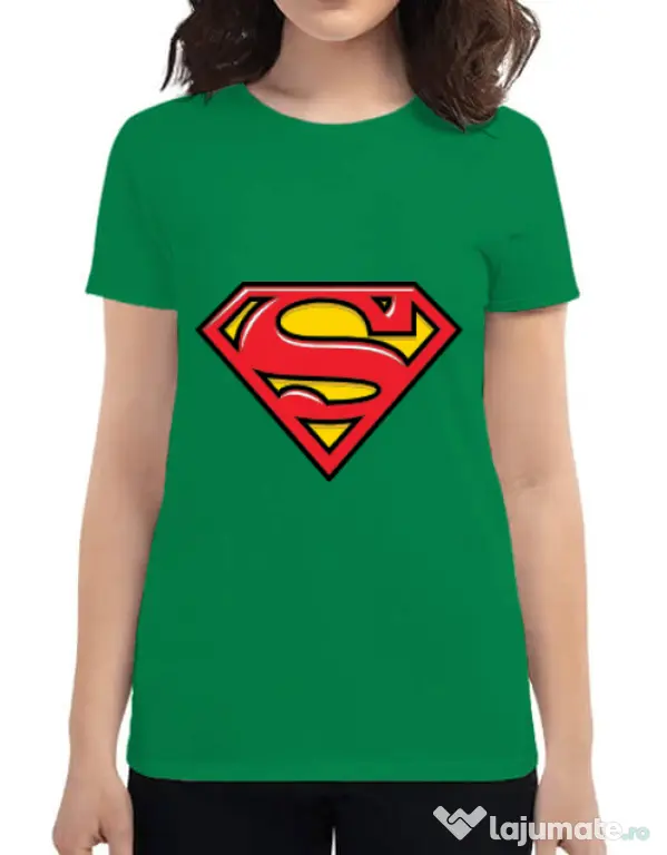 Tricou ADLER dama Superman Verde mediu