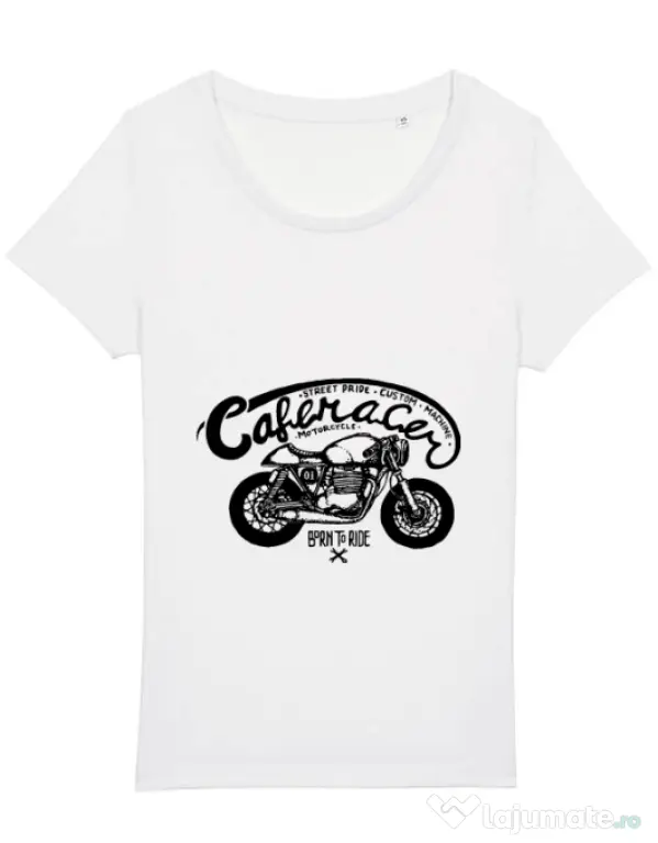 Tricou STANLEY STELLA dama Caferacer Alb