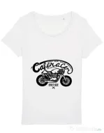 Tricou STANLEY STELLA dama Caferacer Alb
