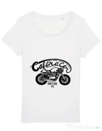 Tricou STANLEY STELLA dama Caferacer Alb