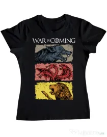 Tricou ADLER dama War is coming Negru