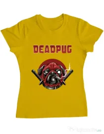 Tricou ADLER dama Deadpug Galben
