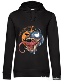 Hoodie dama cu gluga Halloween Venom Negru
