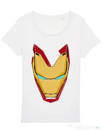 Tricou STANLEY STELLA dama Iron man mask Alb