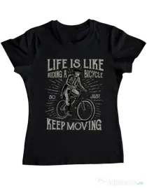 Tricou ADLER dama Keep moving Negru