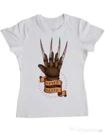 Tricou ADLER dama Never sleep Alb
