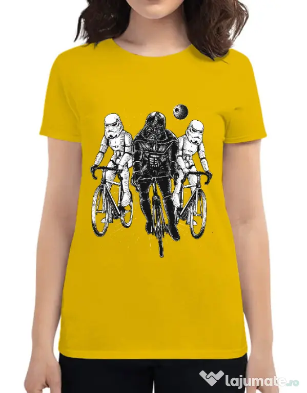Tricou ADLER dama Star bikers Galben