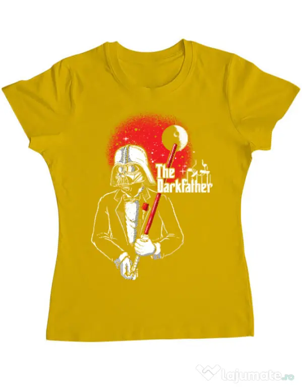 Tricou ADLER dama The darkfather Galben