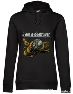 Hoodie dama cu gluga Destroyer Negru