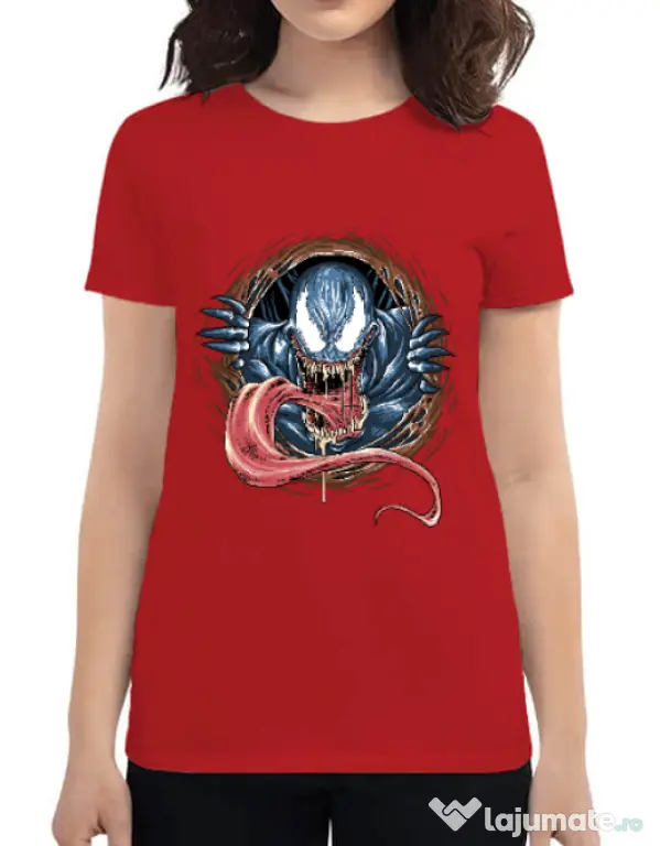 Tricou ADLER dama Venom rise Rosu