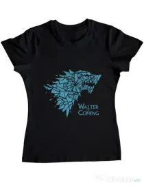 Tricou ADLER dama Walter is coming Negru