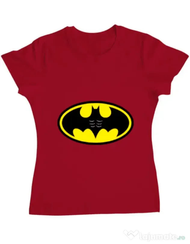 Tricou ADLER dama Six pack Batman Rosu