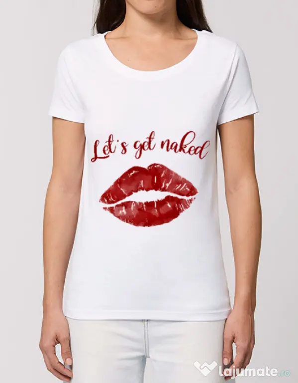 Tricou STANLEY STELLA dama Lets get naked Alb