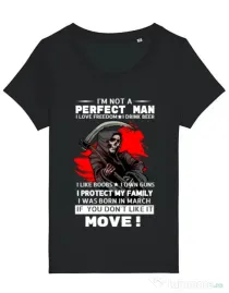 Tricou STANLEY STELLA dama I am not a perfect man Negru