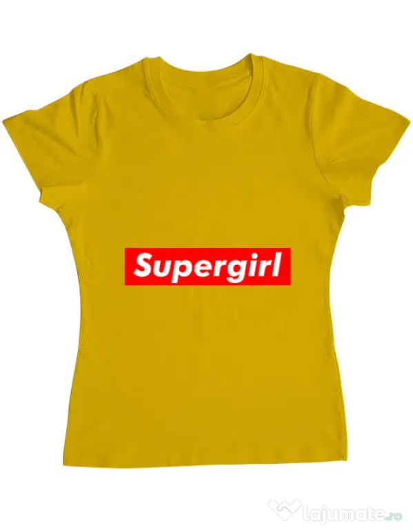 Tricou ADLER dama Supergirl Galben