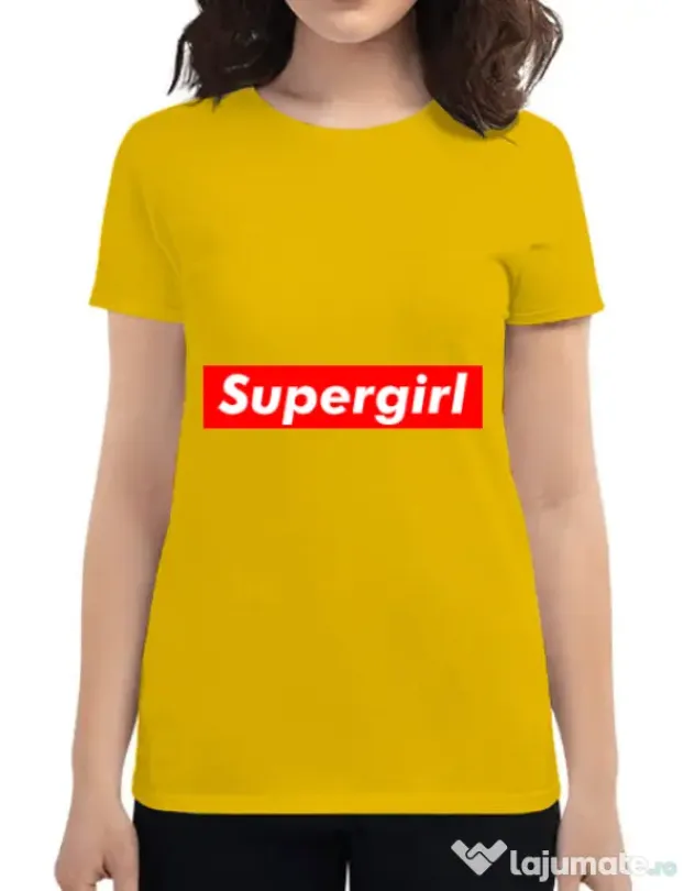 Tricou ADLER dama Supergirl Galben