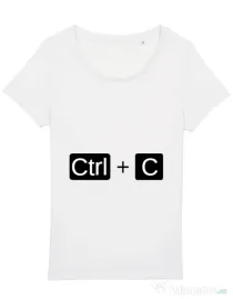 Tricou STANLEY STELLA dama Ctrl Copy Alb