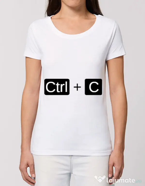 Tricou STANLEY STELLA dama Ctrl Copy Alb
