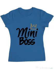 Tricou ADLER dama Mini boss Albastru azuriu