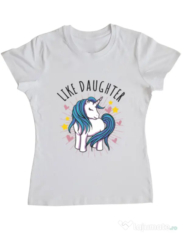 Tricou ADLER dama Like daughter Alb