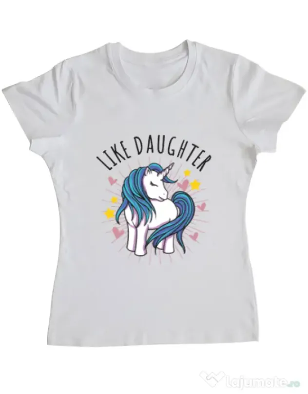 Tricou ADLER dama Like daughter Alb