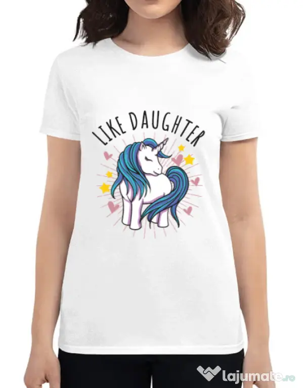 Tricou ADLER dama Like daughter Alb