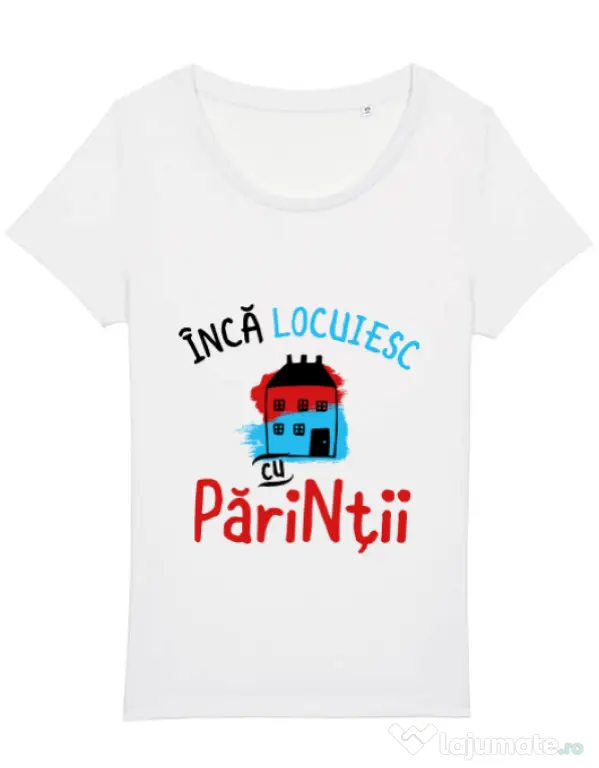 Tricou STANLEY STELLA dama Inca locuiesc cu parintii Alb