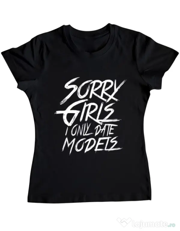 Tricou ADLER dama Sorry girls Negru