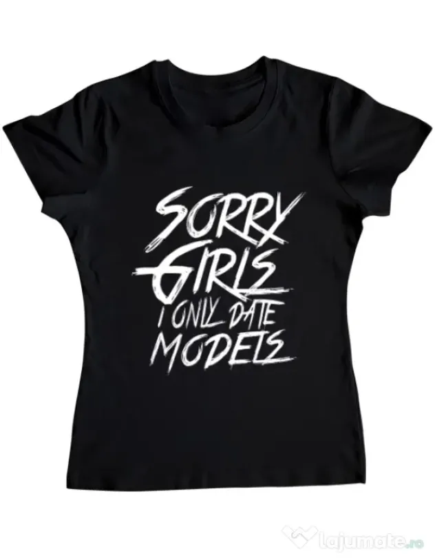 Tricou ADLER dama Sorry girls Negru