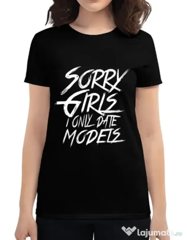 Tricou ADLER dama Sorry girls Negru