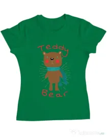 Tricou ADLER dama Teddy bear Verde mediu