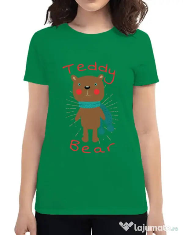 Tricou ADLER dama Teddy bear Verde mediu