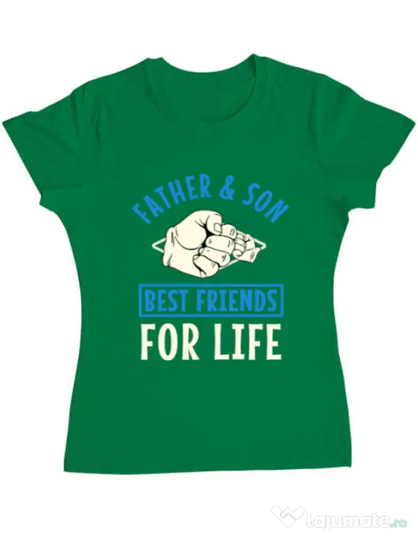 Tricou ADLER dama Father and son Verde mediu
