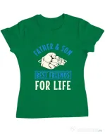 Tricou ADLER dama Father and son Verde mediu
