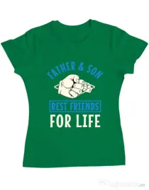 Tricou ADLER dama Father and son Verde mediu