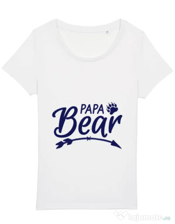 Tricou STANLEY STELLA dama Papa bear Alb