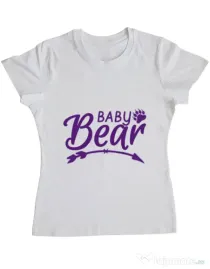 Tricou ADLER dama Baby bear Alb
