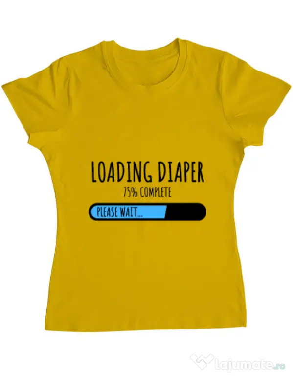 Tricou ADLER dama Loading diaper Galben