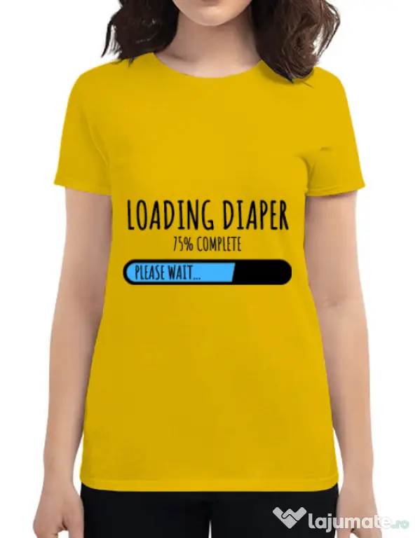 Tricou ADLER dama Loading diaper Galben