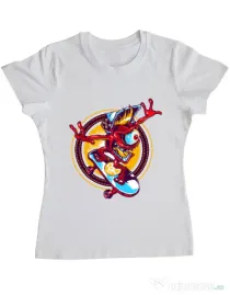 Tricou ADLER dama Cali skate Alb