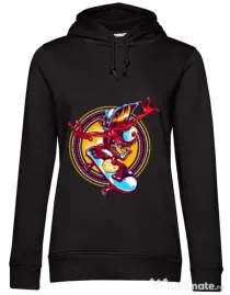 Hoodie dama cu gluga Cali skate Negru